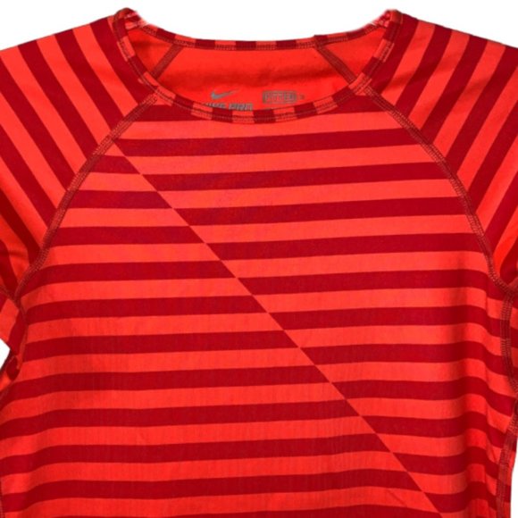 Nike Pro Dri Fit Fitted Long Sleeve Striped Top - Picture 4 of 8